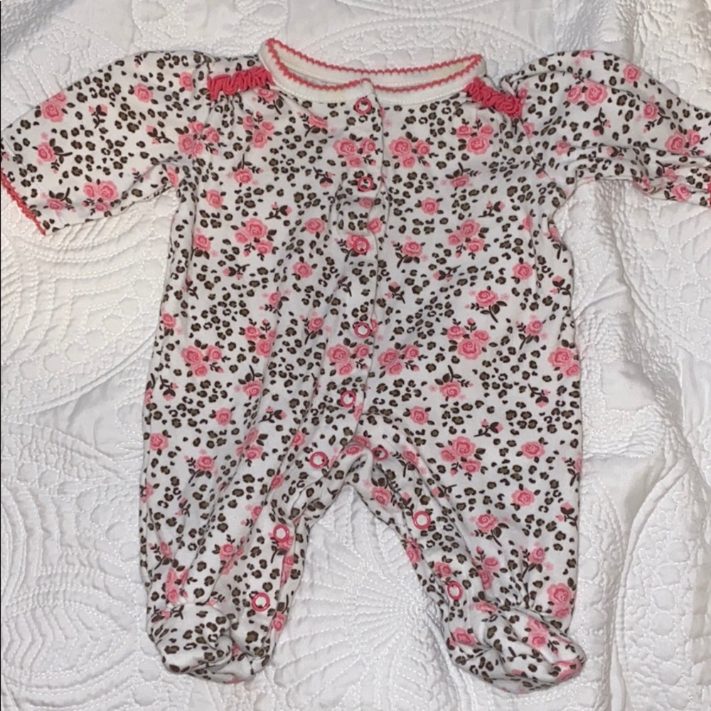 Baby Girl Button-Up Pajamas